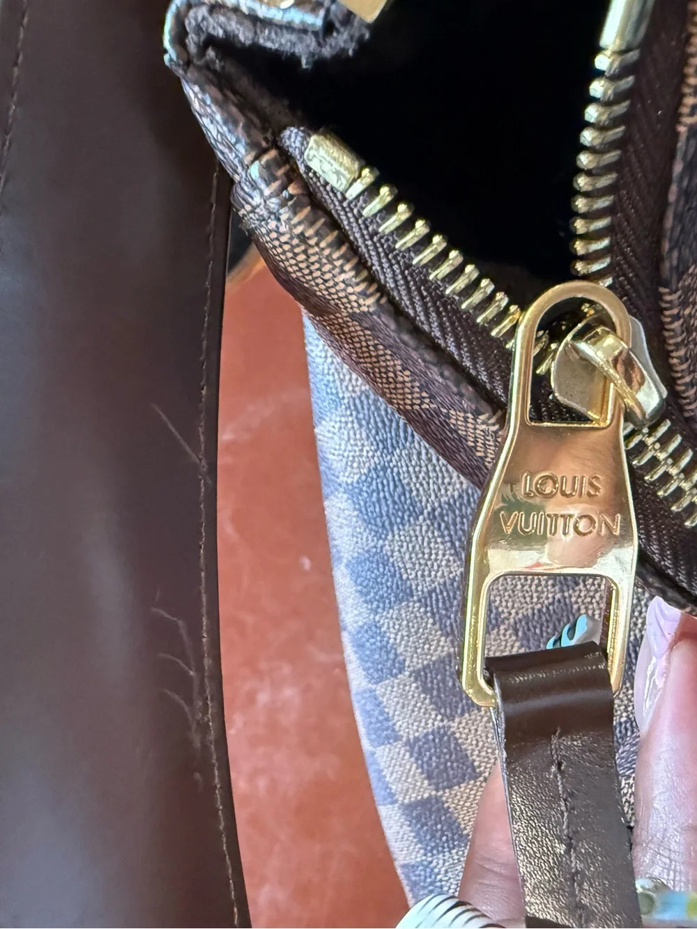 Authentic Louis Vuitton Damier Ebene Portobello PM
